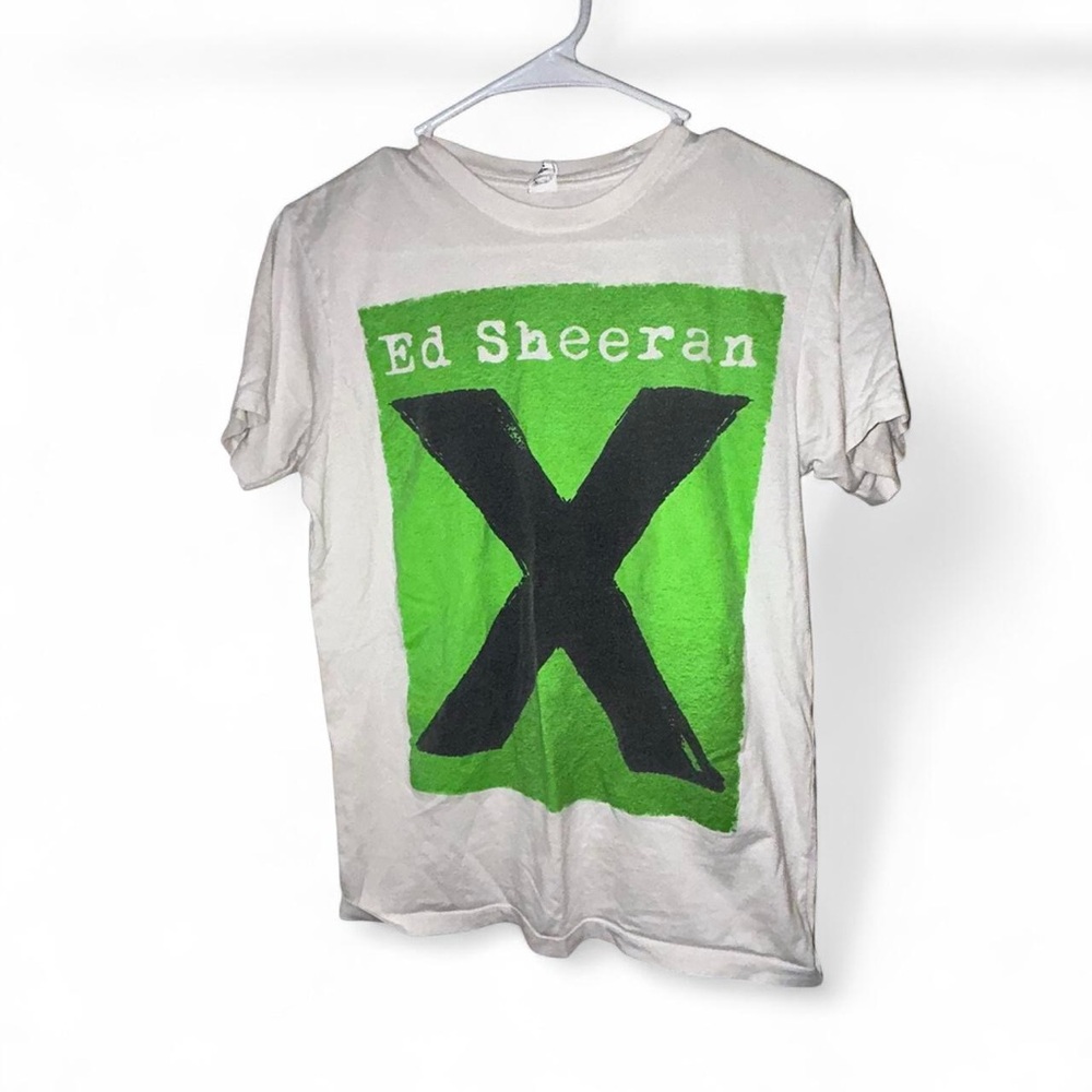 Ed Sheeran X Multiply Startee 2014 Concert Tour Shirt Size Small White Green